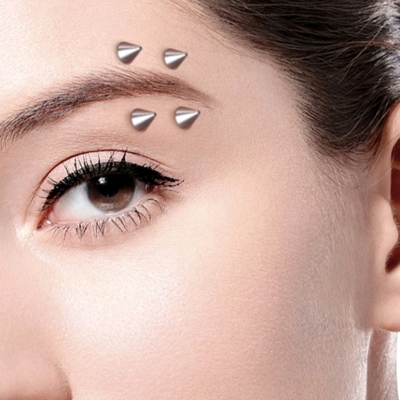 3pcs/set Fashion Titanium Alloy Cone Shaped Non-piercing Body Jewelry - Picture 5 of 6